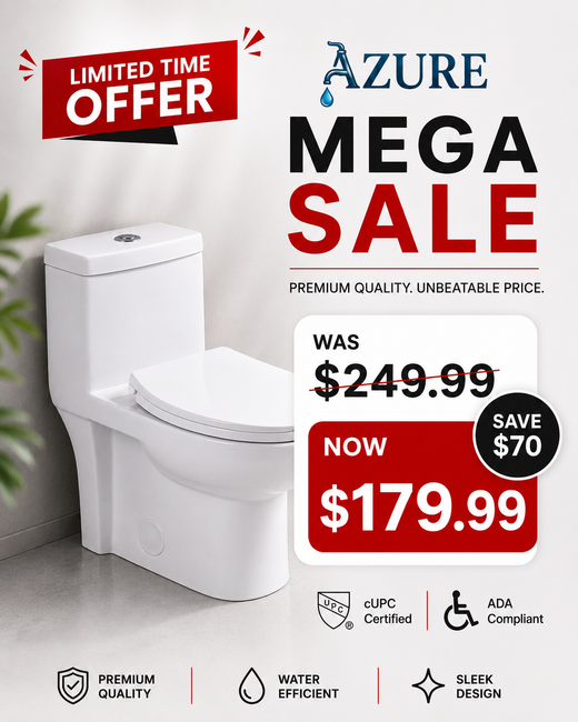 Azure Liva - One Piece Toilet with Elongated Bowl