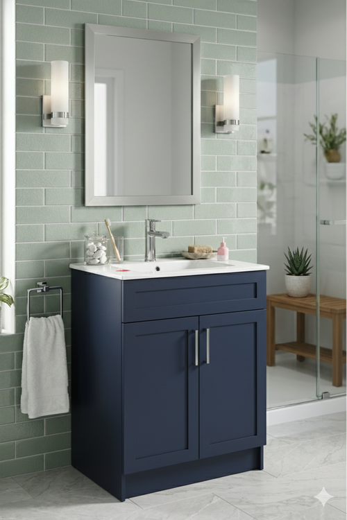 24" HDF Vanity - 2 Drawers