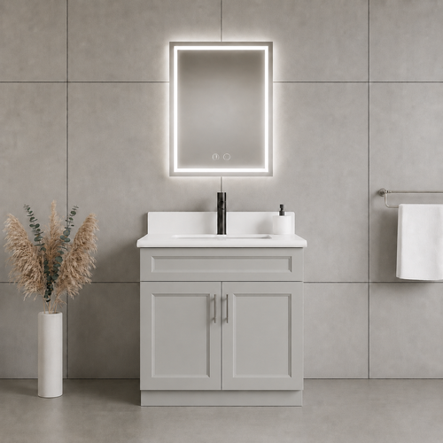 30" Solid Wood Vanity - 2 Doors