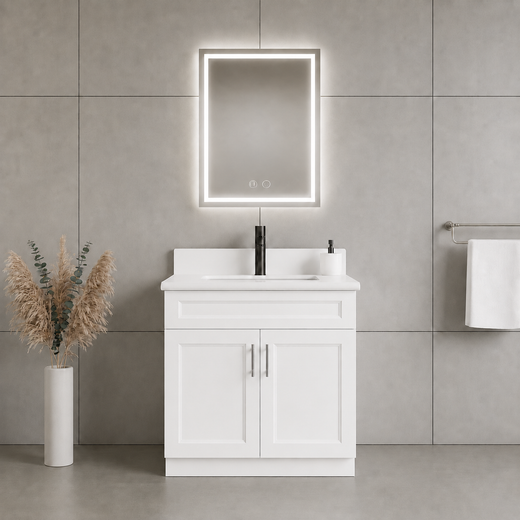30" Solid Wood Vanity - 2 Doors