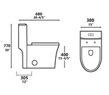 Azure Sira - One Piece Toilet with Elongated Bowl