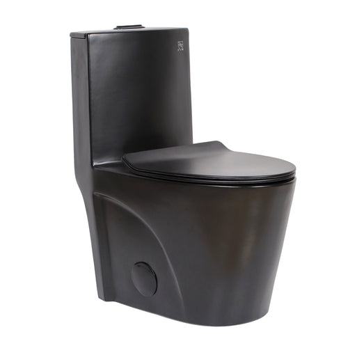 Azure Natt (Matte Black) - One Piece Toilet with Elongated Bowl