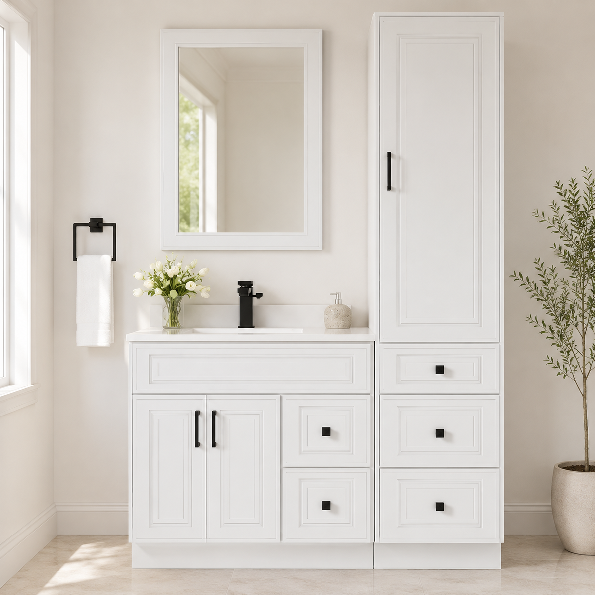 18" Linen Cabinet/Tower 3 drawer