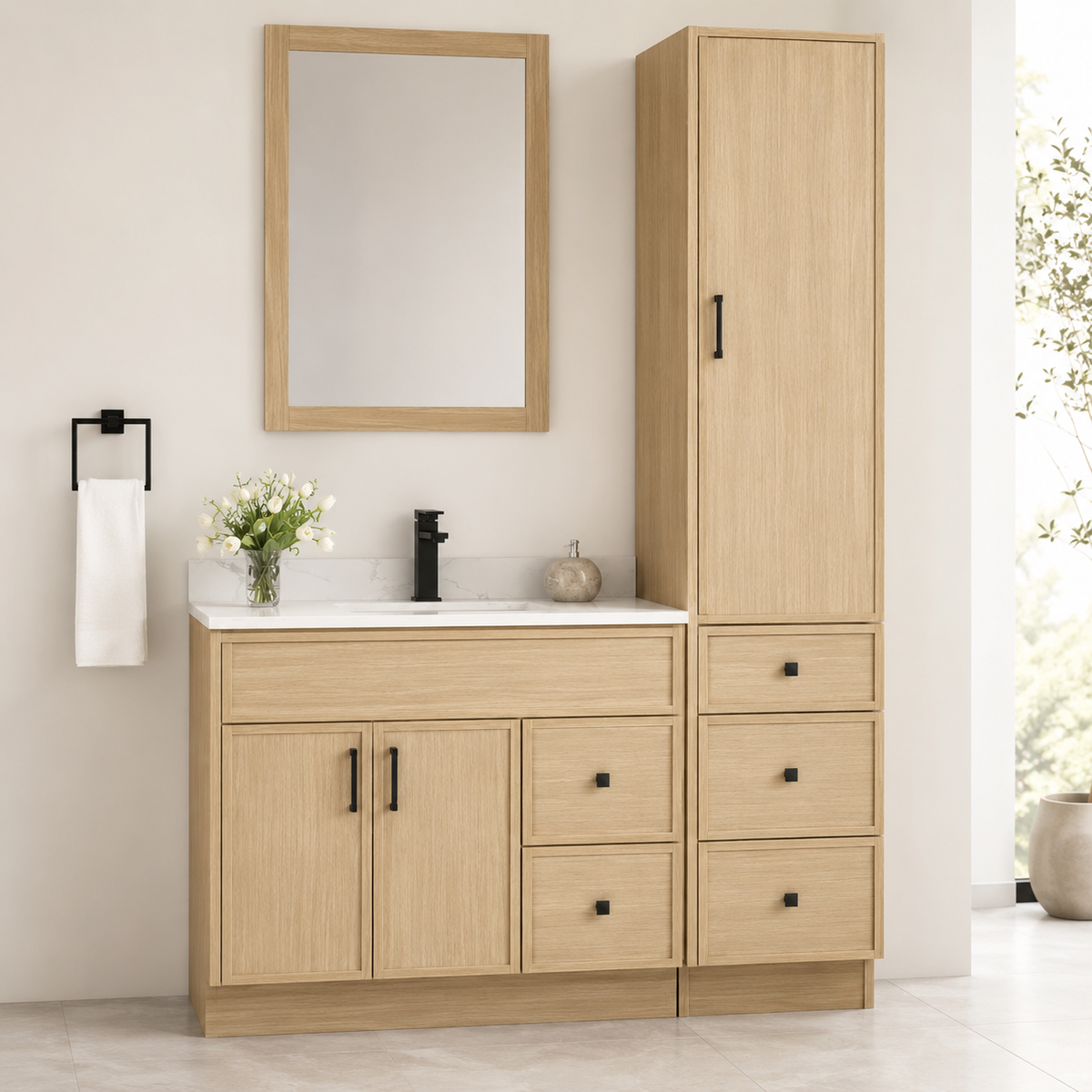 18" Linen Cabinet/Tower 3 drawer