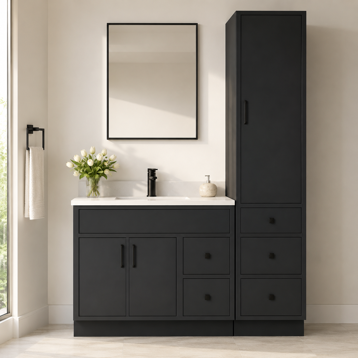 18" Linen Cabinet/Tower 3 drawer