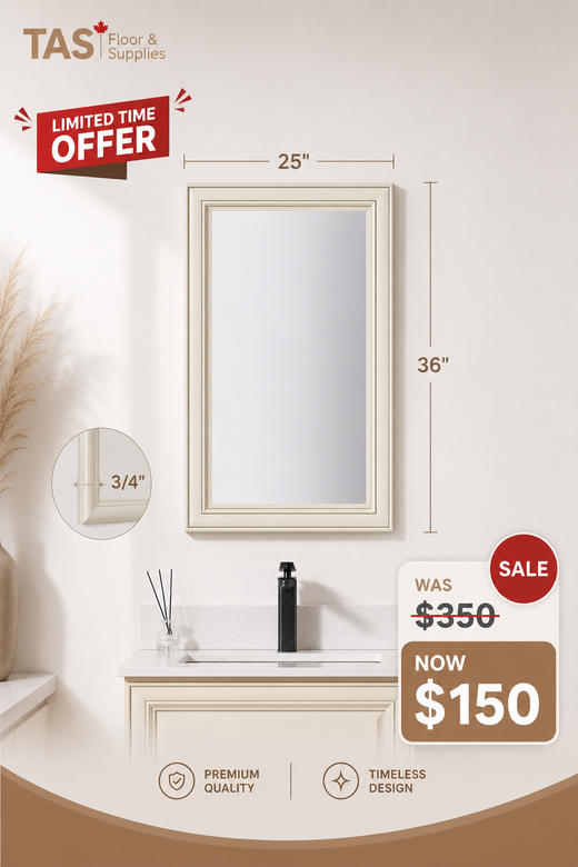Framed Mirror - Solid Wood - 25"