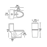 Azure Liva - One Piece Toilet with Elongated Bowl