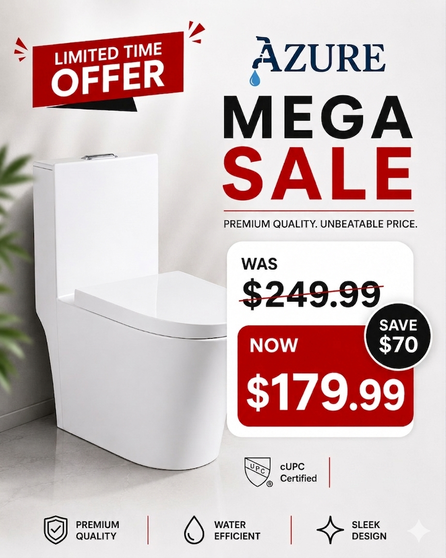 Azure Sira - One Piece Toilet with Elongated Bowl