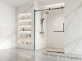 AZURE Frameless Shower Glass Door – Matte Black (60x 78)