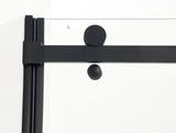 AZURE Frameless Shower Glass Door – Matte Black (60x 78)
