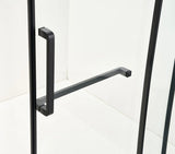 AZURE Frameless Shower Glass Door – Matte Black (60x 78)