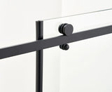 AZURE Frameless Shower Glass Door – Matte Black (60x 78)