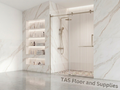 AZURE Frameless Shower Glass Door – Brushed Nickel (60x78)