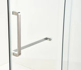 AZURE Frameless Shower Glass Door – Brushed Nickel (60x78)