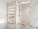 AZURE Frameless Shower Glass Door – Brushed Gold (60x78)