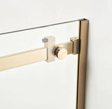 AZURE Frameless Shower Glass Door – Brushed Gold (60x78)