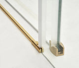 AZURE Frameless Shower Glass Door – Brushed Gold (60x78)