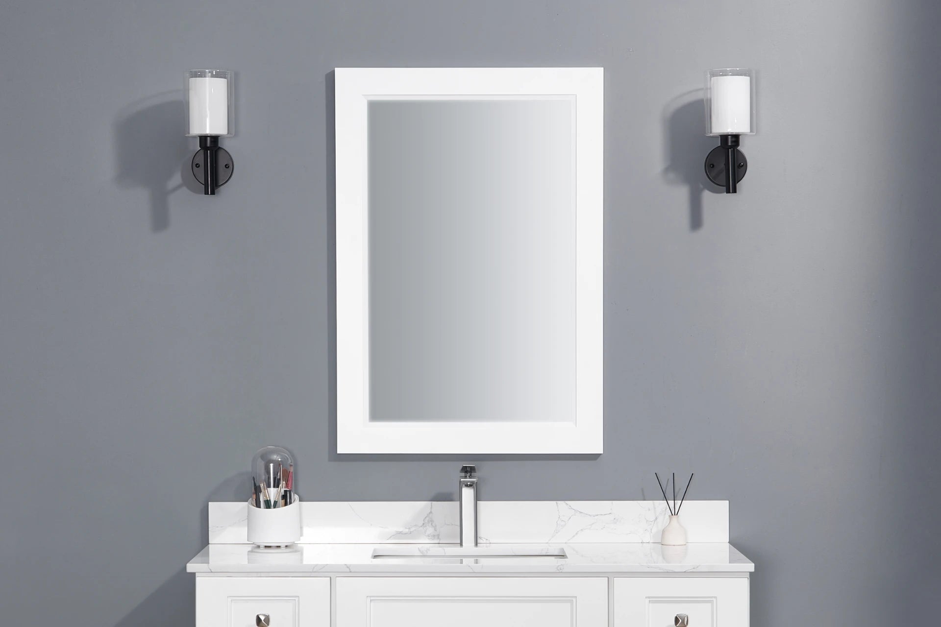 Framed Mirror - Solid Wood - 25"