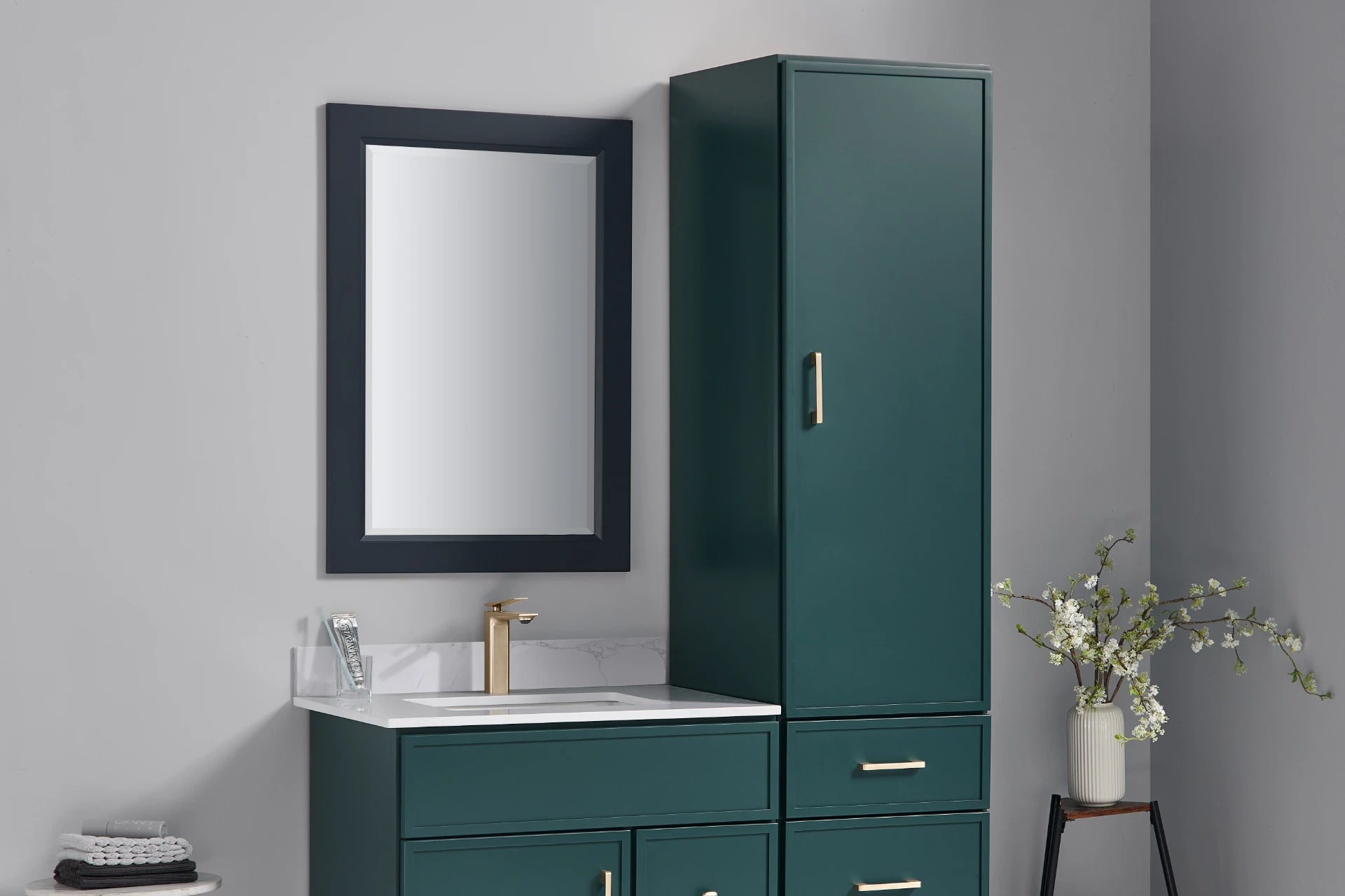 Framed Mirror - Solid Wood - 25"