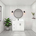 Tesoro 42" Shaker Bathroom Vanity With Quartz Countertop (Solid Wood)