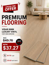 Vidar 8mm Luxury Vinyl - VS81 (MACAROON) @ $1.79/sqft - 20.82 sqft/box
