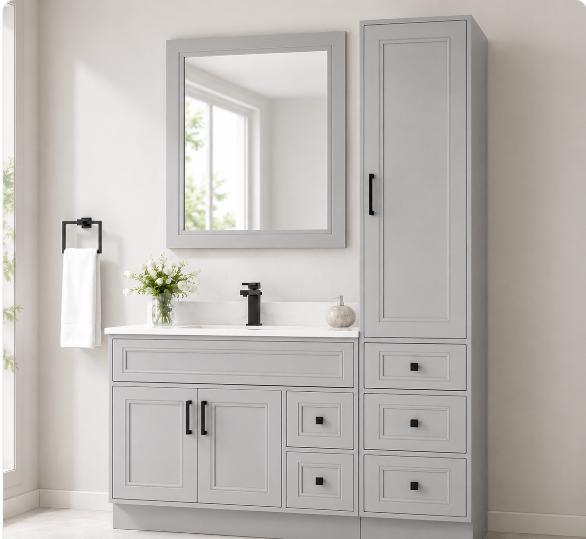 18" Linen Cabinet/Tower 3 drawer