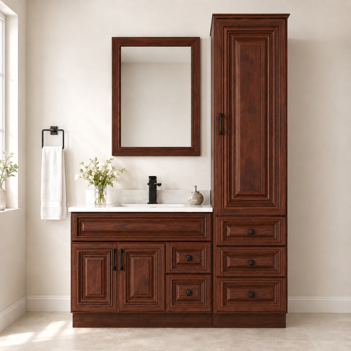 18" Linen Cabinet/Tower 3 drawer