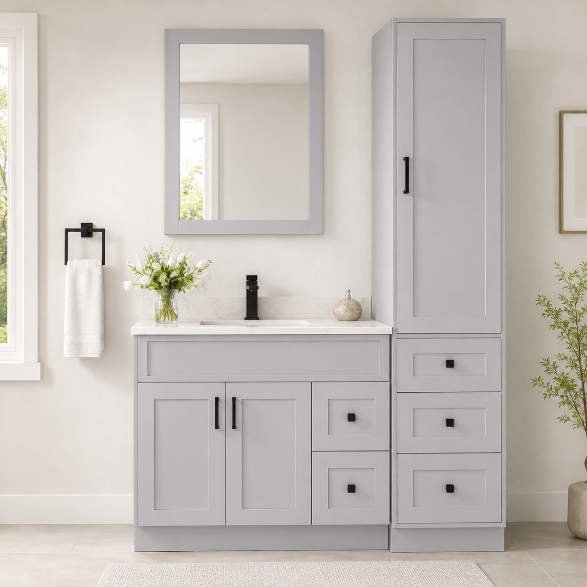 18" Linen Cabinet/Tower 3 drawer