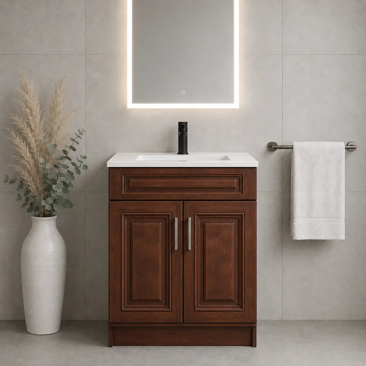 24" Solid Wood Vanity - 2 Doors