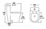 Azure Tova - One Piece Toilet with Elongated Bowl