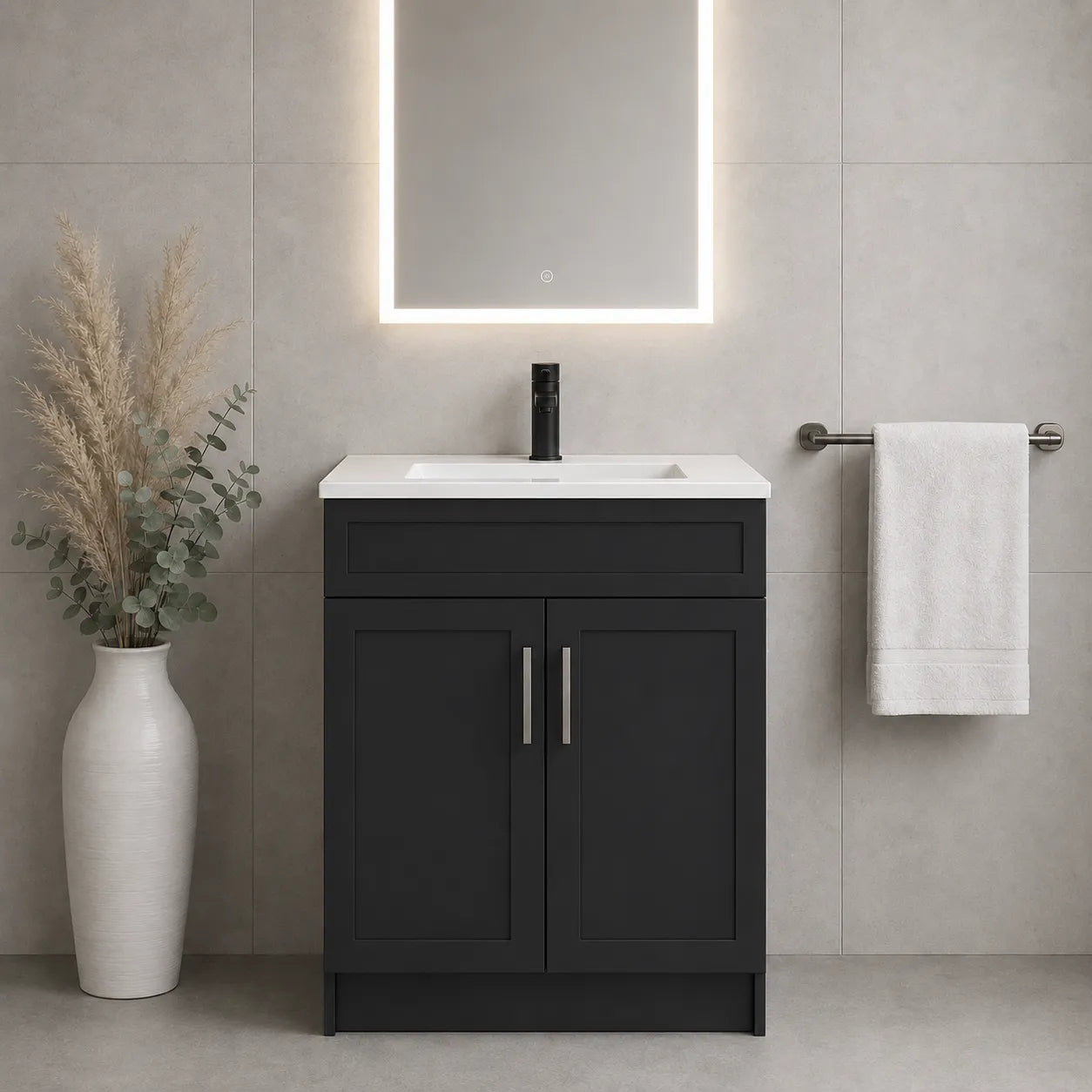 24" Solid Wood Vanity - 2 Doors