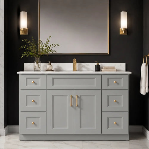 48" Solid Wood Vanity - 6 Drawers