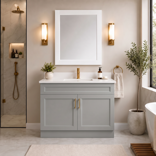 36" Solid Wood Vanity - 2 Doors