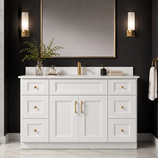 48" Solid Wood Vanity - 6 Drawers